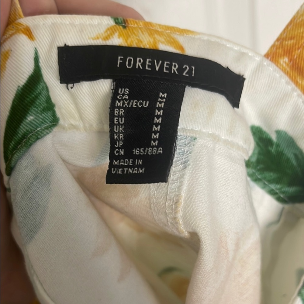 Forever 21 Floral Mini Dress - Yellow and Green - Picture 4 of 7